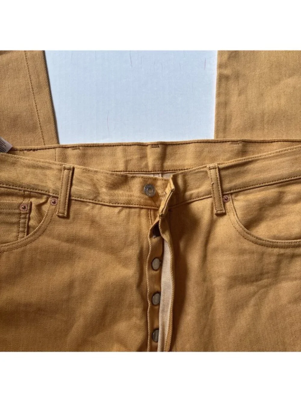 Levi’s Strauss Mustard Yellow 501 XX  Size 38 X 32 Jeans Straight Button Front
